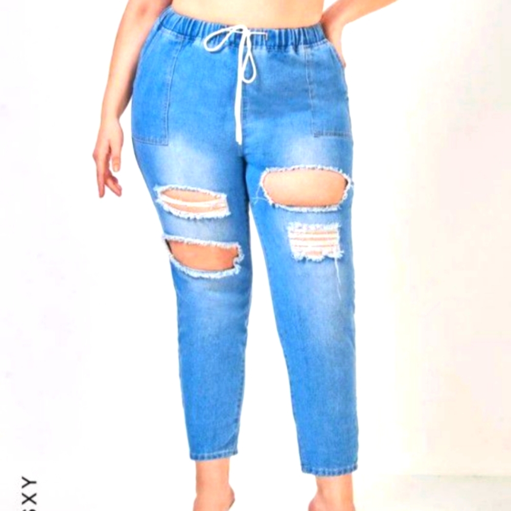 Brand new Shein drawstring jeans